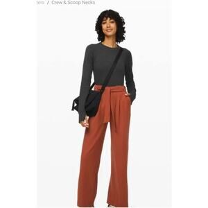 LULULEMON Still Lotus Sweater Reversible Heathered Titanium Sz 8/10 Wm